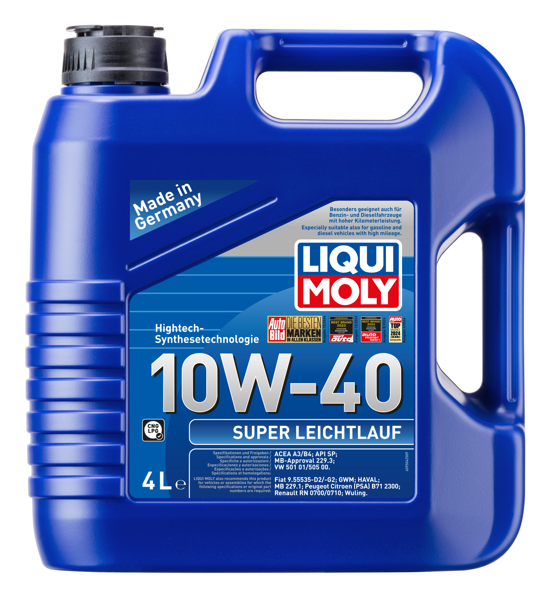 Liqui Moly 10W40 Motor Yağı Süper Sentetik 4 Litre (9504) / 2026 Üretim