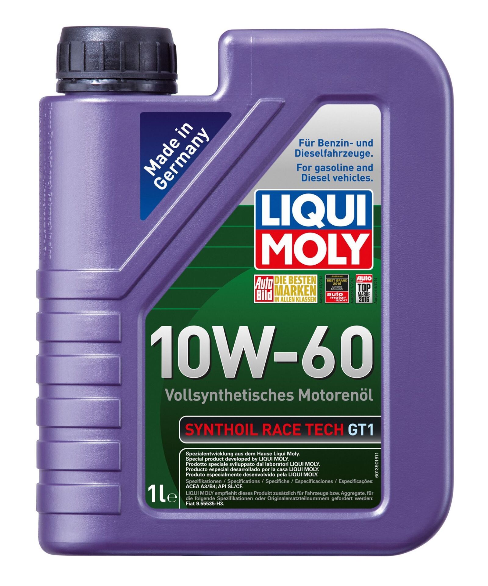 Liqui Moly 10W60 Motor Yağı Synthoil Race Tech GT1 1 Litre (8908)