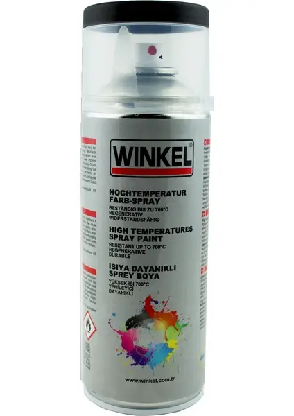 Winkel 700°C Isıya Dayanıklı Siyah Mat Sprey Boya 400 ml