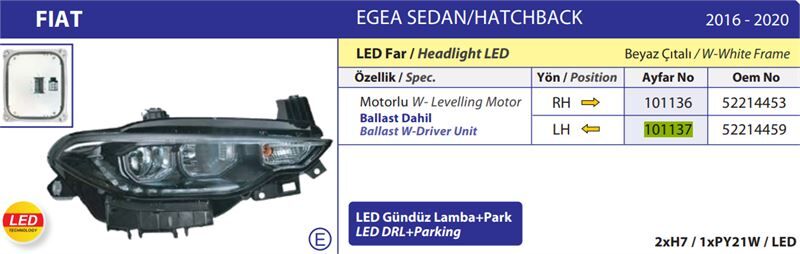 SAG FAR FIAT EGEA 16>20