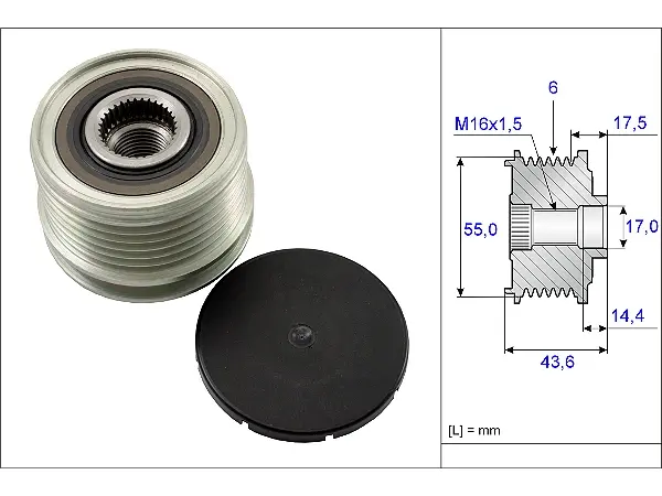 ALTERNATOR KASNAK CLIO II-MGN-KNG-SCENIC (K4M-K4J-K9K-F4P) (6 KANAL)