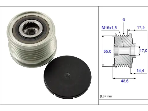 ALTERNATOR KASNAK CLIO II-MGN-KNG-SCENIC (K4M-K4J-K9K-F4P) (6 KANAL)