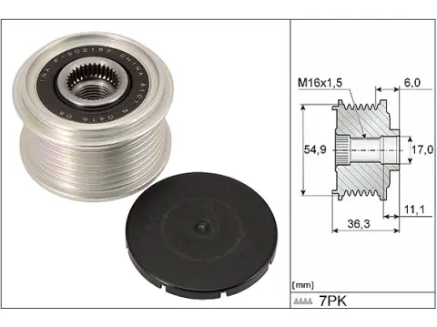 ALTERNATOR RULMANI (7 KANALLI) NISSAN NAVARA 2,3 MOTOR D23 KASA 2015>