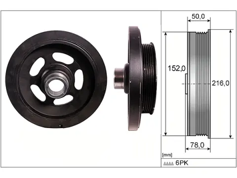 KRANK KASNAGI (OM611, OM612, OM646, OM647) W203 03>07 CL203 03>08 W210 98>02 W211 02>08 SPRINTER 00>