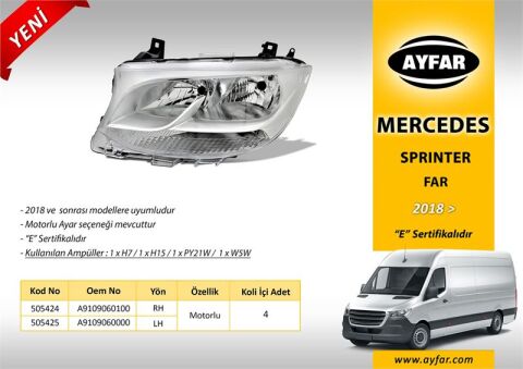 FAR SOL MERCEDES SPRINTER 907 910 18>