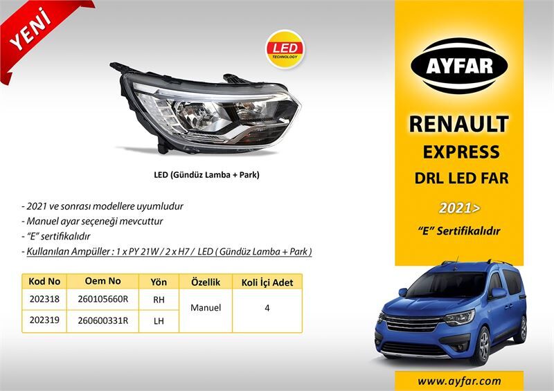 ON FAR (LEDLI) SOL RENAULT EXPRESS 22>